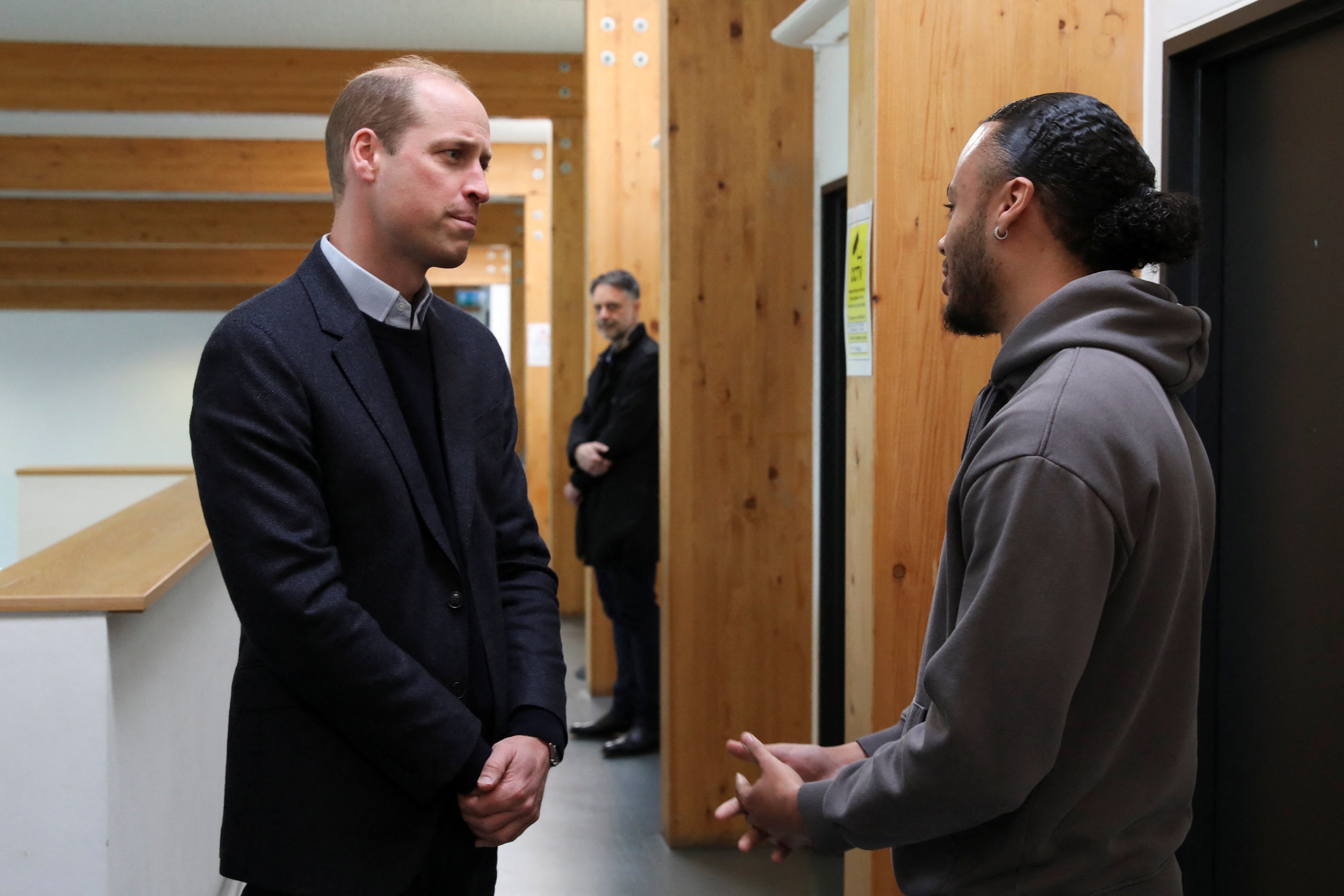 The Prince of Wales during a visit to a housing workshop at The Learning Zone in Sheffield in March