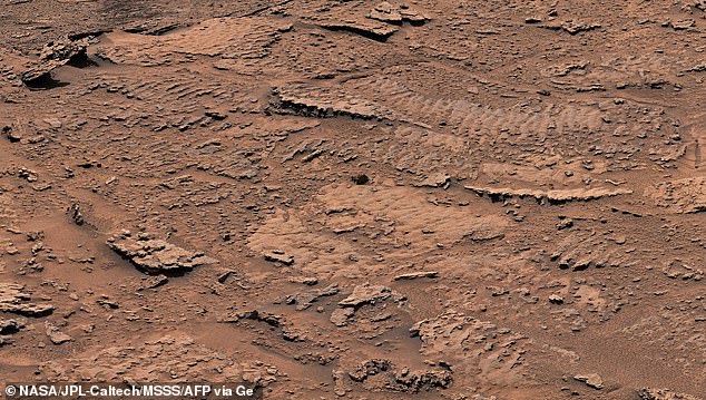 This image taken by NASA's Curiosity Mars rover shows a close-up of the rippled textures on Mars