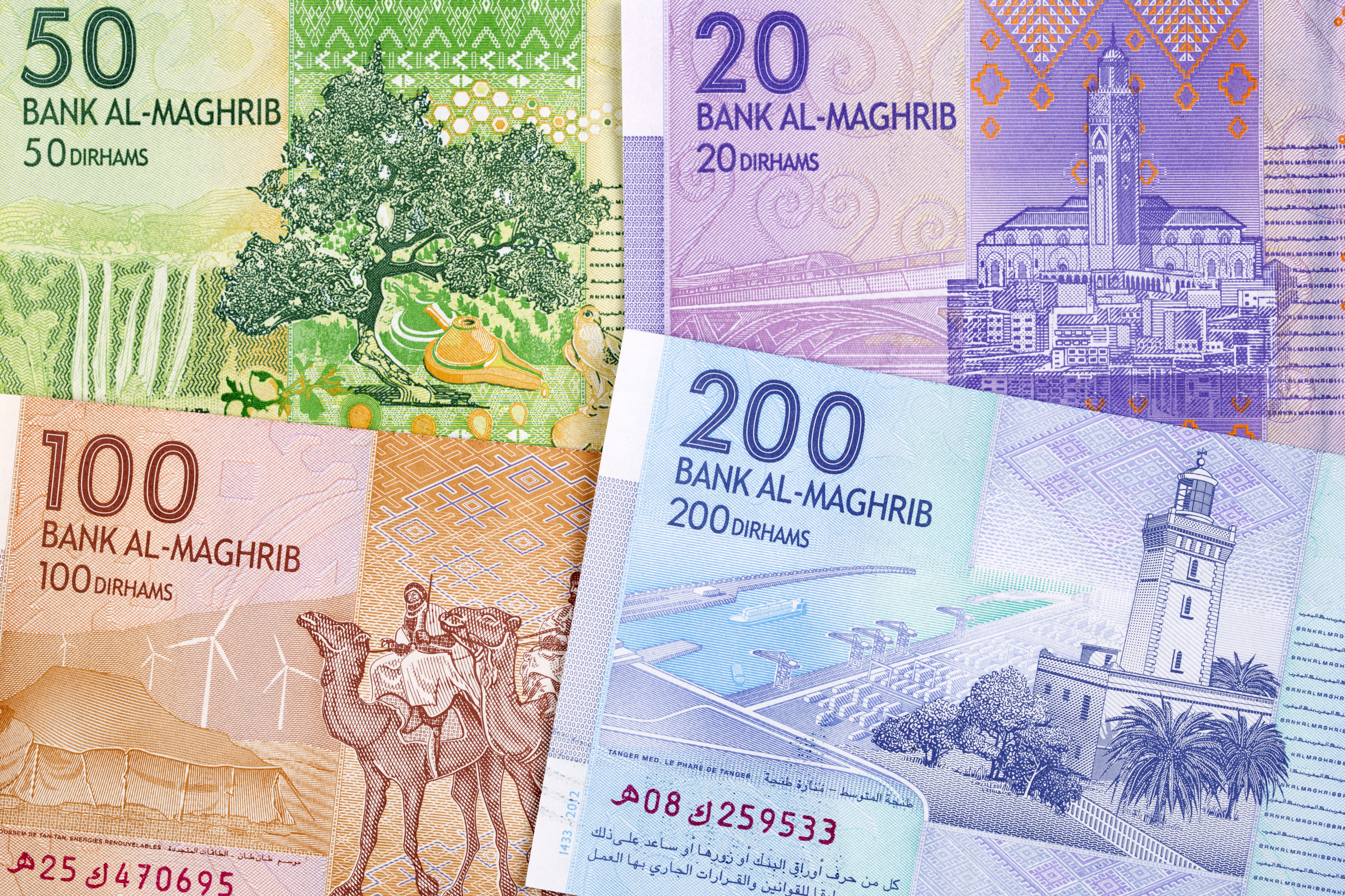 Dirhams are used in Morocco