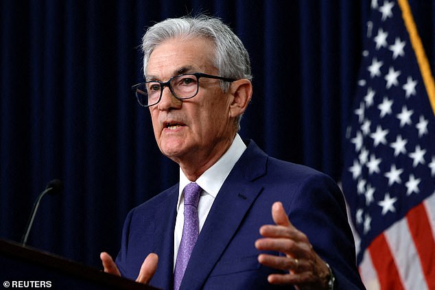 Inflation fears: US Federal Reserve chief Jerome Powell (pictured) said the US economy was getting closer to warranting a rate cut