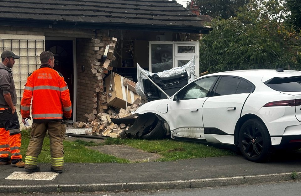 This £73,000 Jaguar was left wrecked after smashing into a bungalow in York