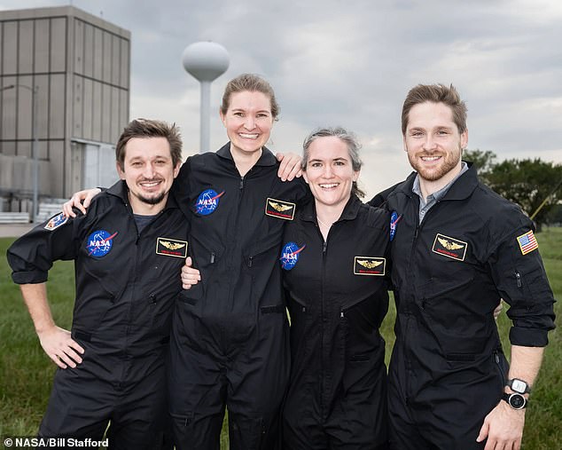 The four person crew - comprised of Sergii Iakymov, Sarah Elizabeth McCandless, Erin Anderson, and Brandon Kent (L to R) - was the third to enter the HERA habitat