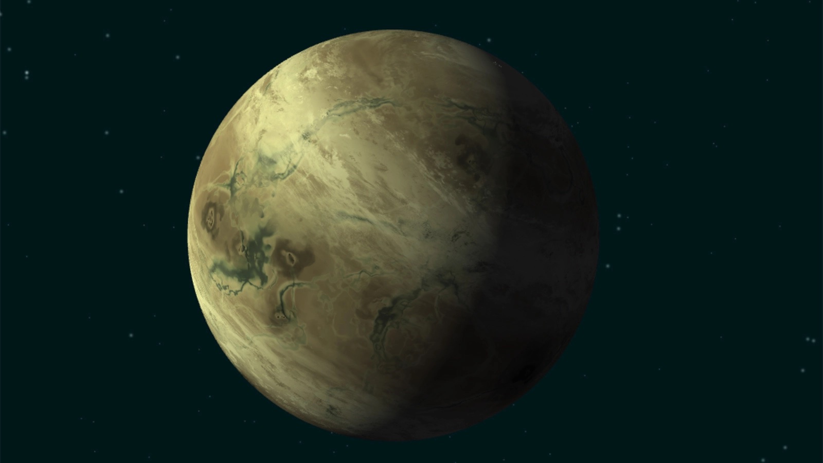 Artist's concept of a large planet in space