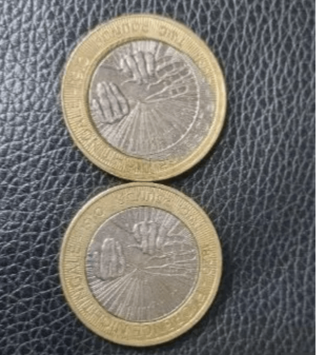 The "fried egg" £2 coin was struck incorrectly