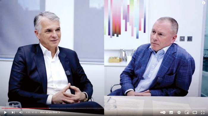 UBS chief Sergio Ermotti, left, appears on Nicolai Tangen’s ‘In Good Company’ podcast