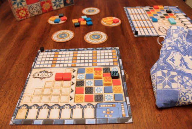 Azul in play—a two-player game in progress.