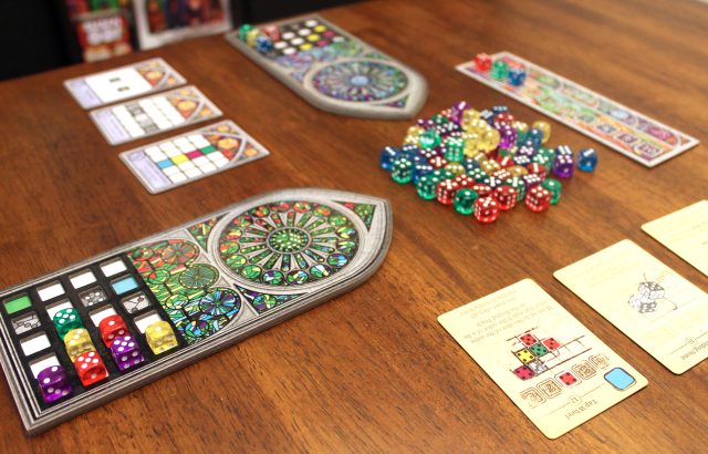 Game board and pieces for Sagrada