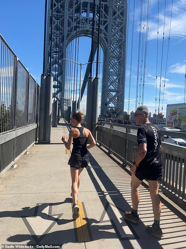 On their final day, the racers crossed the Hudson on foot over the George Washington Bridge to finish with a half marathon