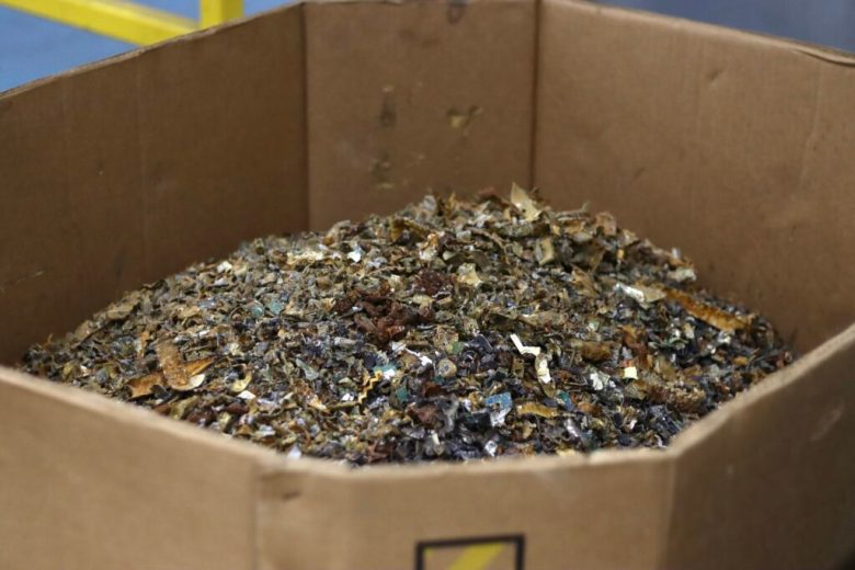 The copper salt used to pull out rare earth materials leaves a copper residue on the shredded hard drives, which adds value to the recyclers who traditionally strip the hard drives for gold, copper and aluminum. 