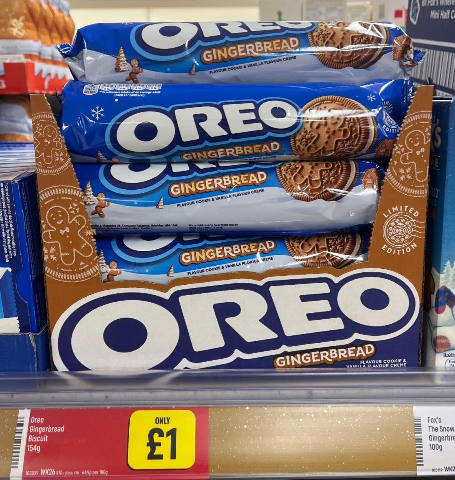 The Gingerbread Oreos are just £1 at Iceland