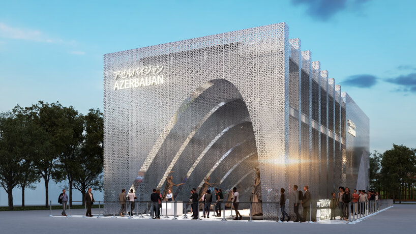 seven monumental arches nod to azerbaijani poetry at the nation's expo 2025 osaka pavilion