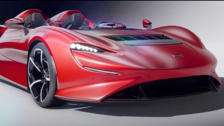 A red sports car in focus in The Crew Motorfest