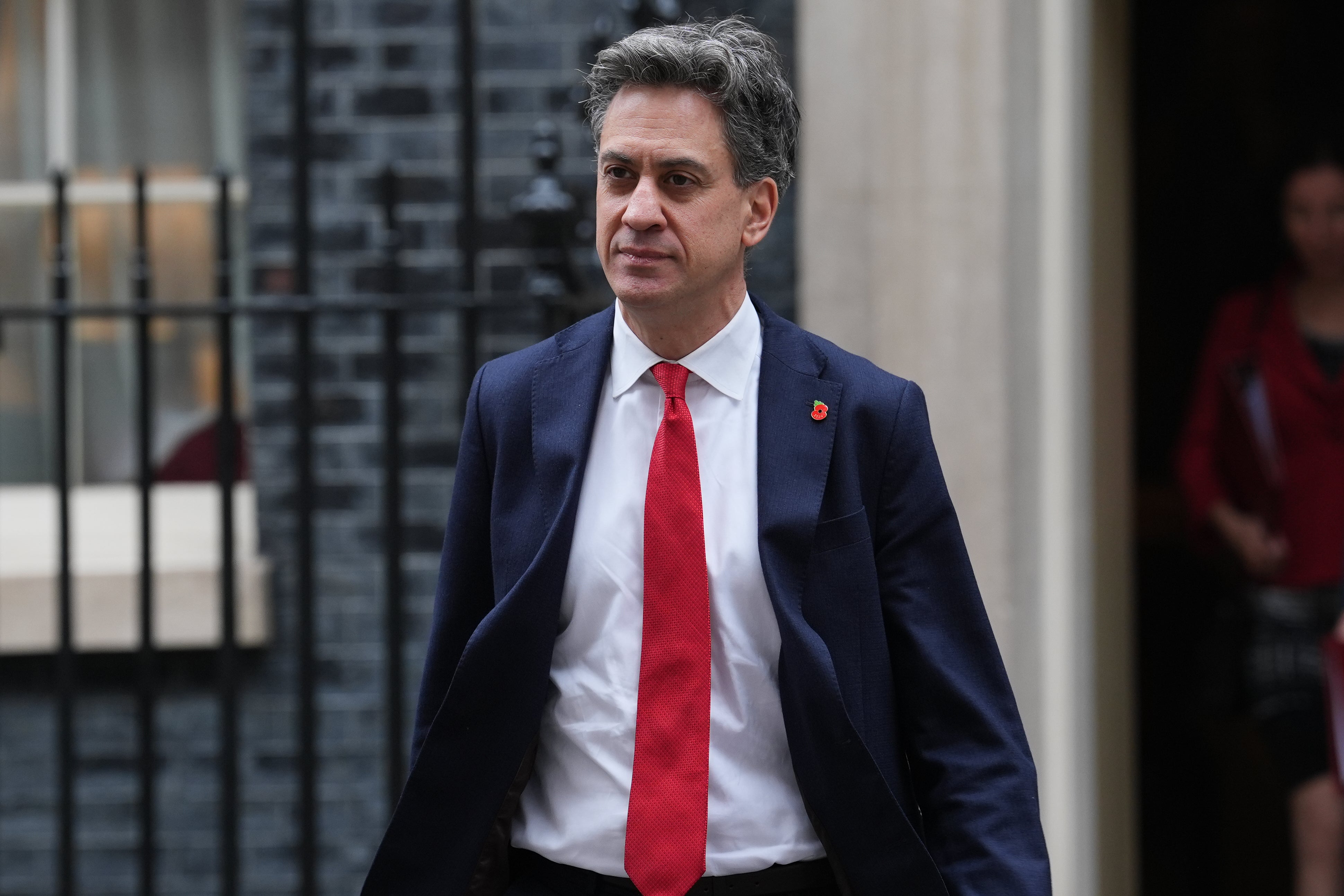 Energy security and net zero secretary Ed Miliband leaves 10 Downing Street following a Cabinet meeting