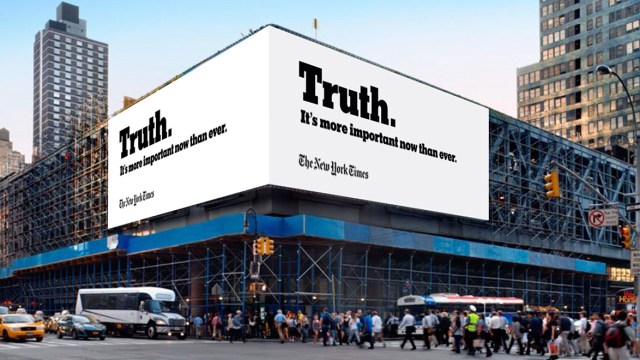 "The truth is more important now than ever." 