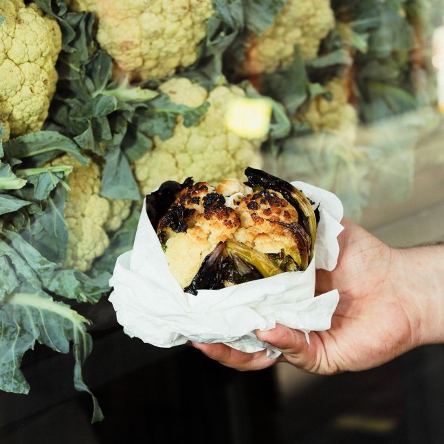 The famous cauliflower dish from Miznon in Notting Hill