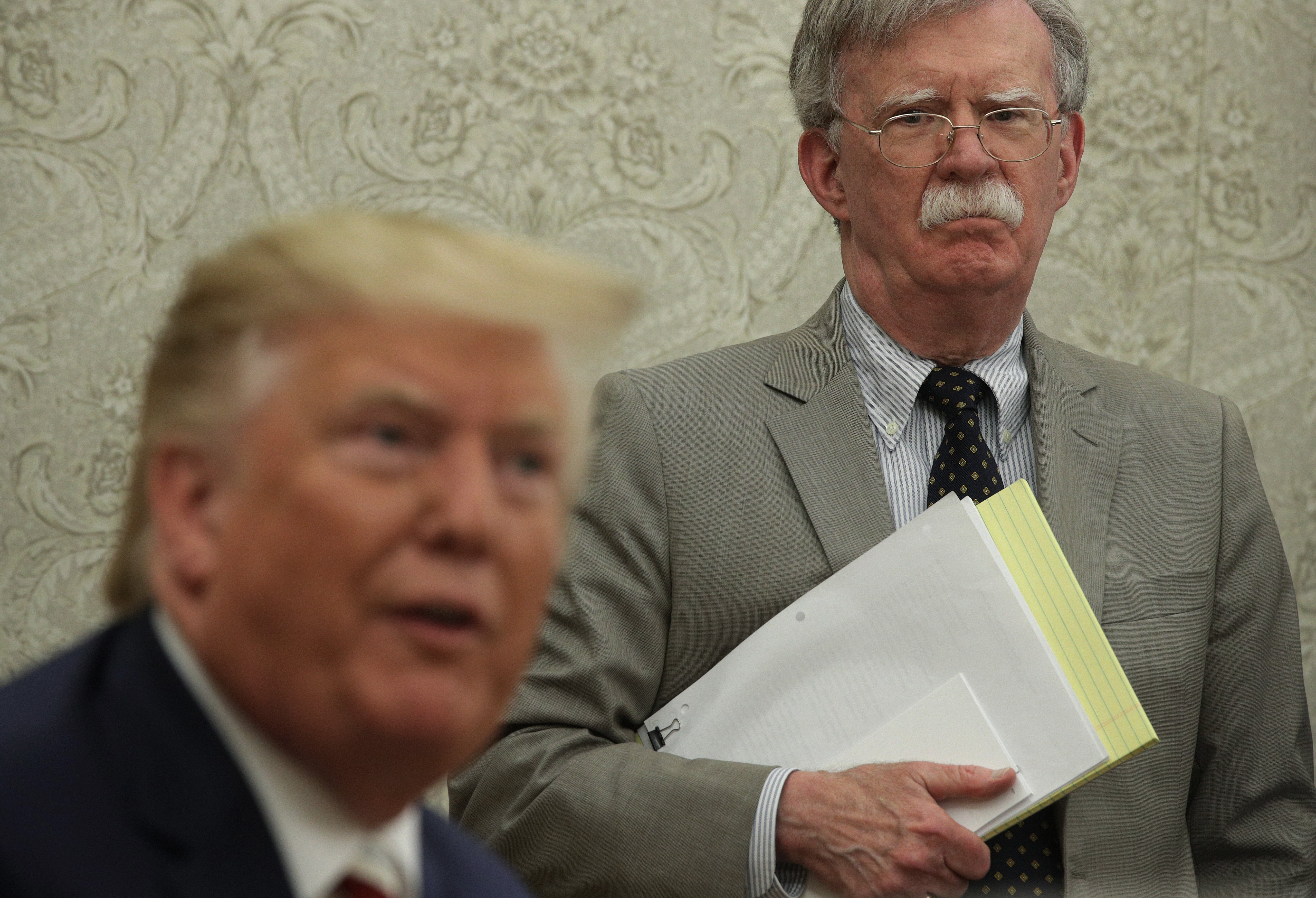 Bolton (right) will no longer receive security protection