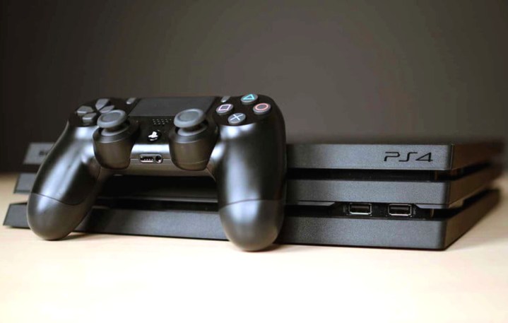 Sony PlayStation 4 Pro with controller.