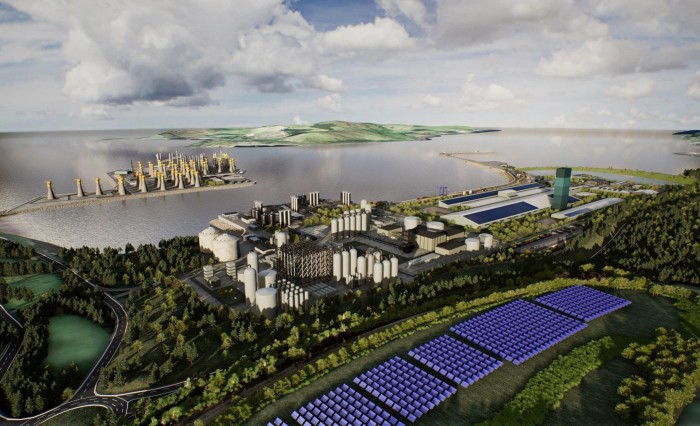 An artist’s impression of the manufacturing site at Hunstersto