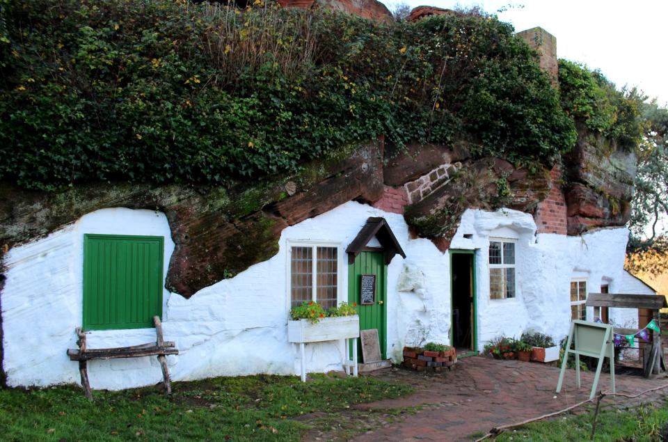 The Holy Austin Rock Houses are a cluster of houses made from sandstone caves