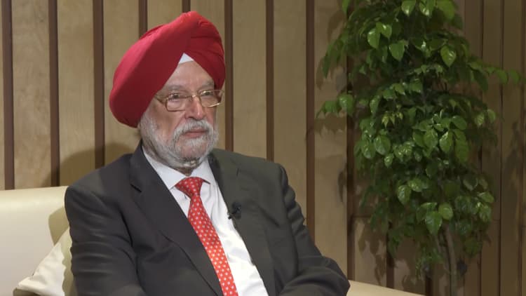 Watch CNBC's interview with India's oil minister Hardeep Singh Puri