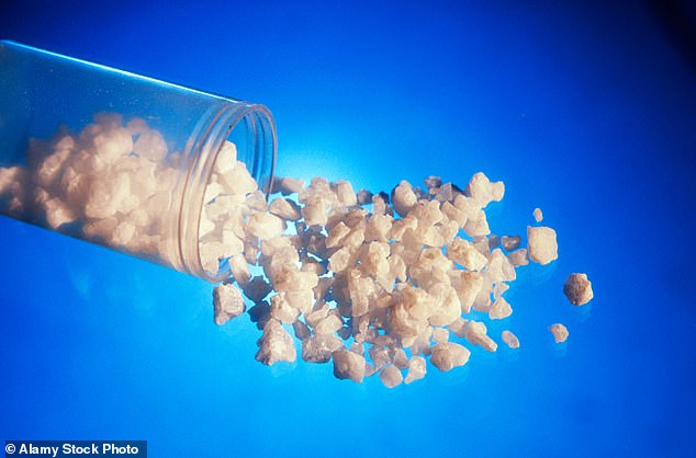 Three illegal drugs have become known to health workers as the 'unholy trinity' of chemsex, as they are frequently used together. Pictured, crystal meth