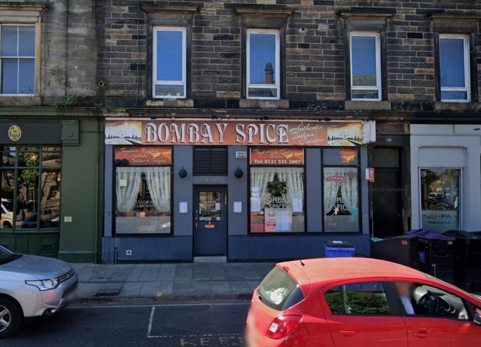 Bombay Spice Indian restaurant storefront.