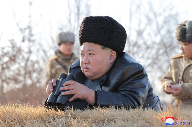 North Korean leader Kim Jong Un supervises during what state media KCNA says is a test-launch of a strategic cruise missile designed to demonstrate the readiness posture of various nuclear capabilities, over the sea off the west coast of the Korean peninsula, February 26, 2025, in this photo released by North Korea's official Korean Central News Agency on February 27, 2025. KCNA via REUTERS ATTENTION EDITORS - THIS IMAGE WAS PROVIDED BY A THIRD PARTY. REUTERS IS UNABLE TO INDEPENDENTLY VERIFY THIS IMAGE. NO THIRD PARTY SALES. SOUTH KOREA OUT. NO COMMERCIAL OR EDITORIAL SALES IN SOUTH KOREA.