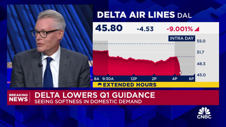 Delta CEO Ed Bastian on lowering Q1 guidance: Corporate and consumer spending started to stall