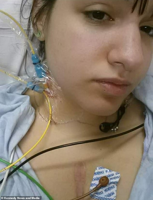 After her heart stopped twice, doctors implanted an LVAD¿a mechanical pump that supports a failing heart¿to keep her alive