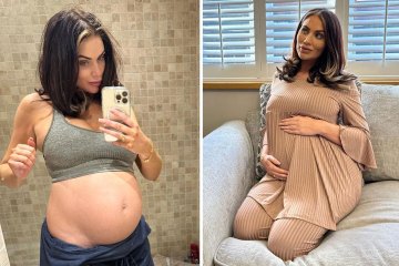 Pregnant Amy Childs confirms due date for twins and 'natural' birth plans