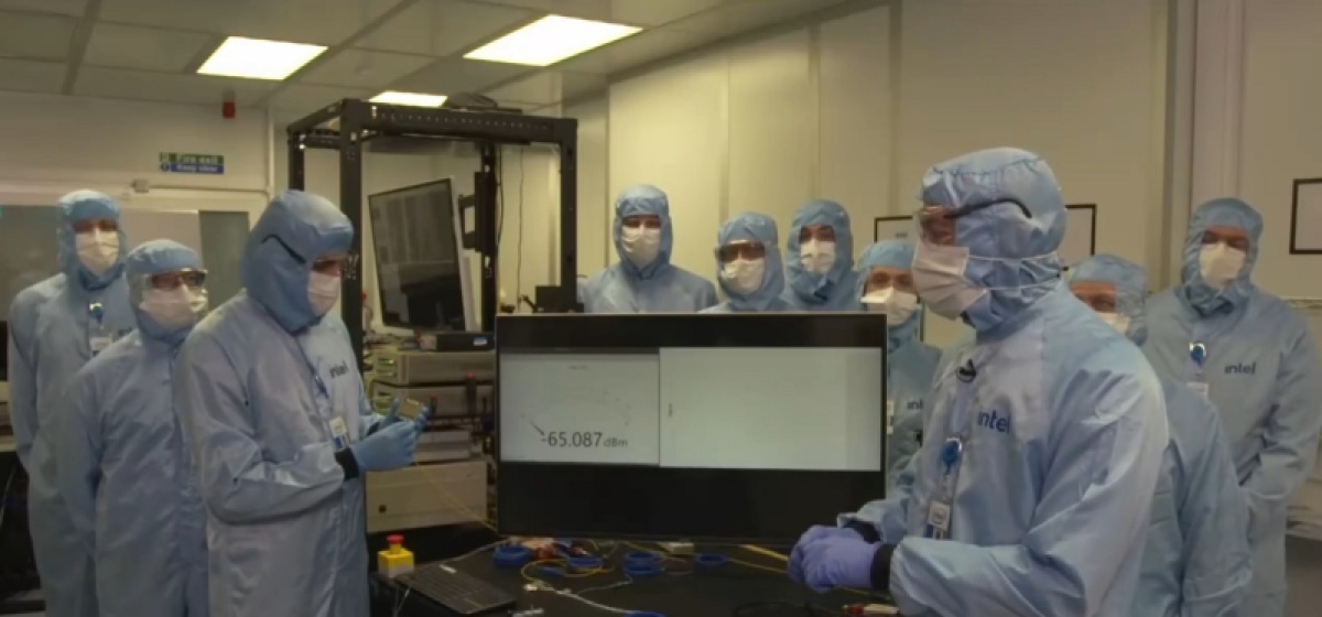 Intel's silicon photonics demo.