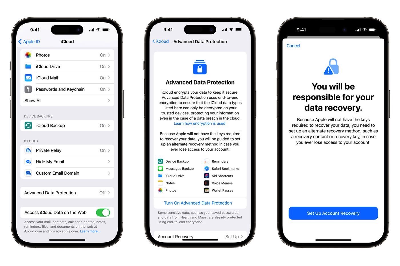 Advanced Data Protection brings end-to-end encryption to iPhone iCloud backups.