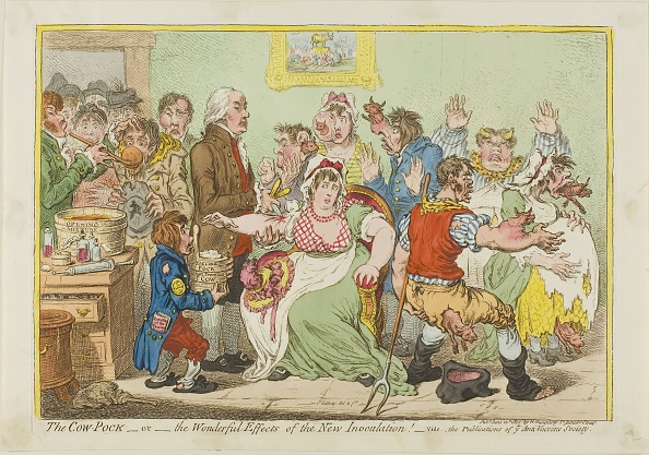 Cow pox cartoon by James Gillray