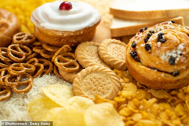 Ultra-processed foods, pictured above,  do not give us everything we need for a healthy balanced diet. According to the Mental Health Foundation what we eat can affect our mood and even our sleep