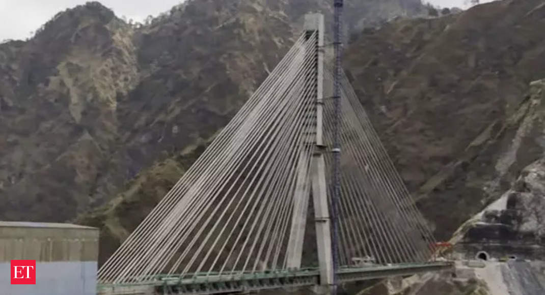 India's first 'cablestayed rail bridge' on Anji River in Jammu and