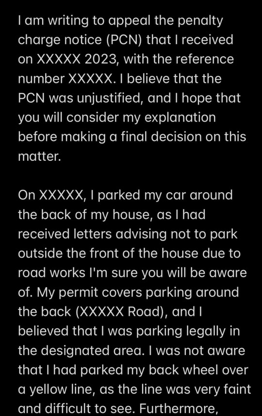 @simplymillicent / Caters News (PICTURED The letter written by ChatGPT) A student managed to use artificial intelligence site ChatGPT to revoke a parking fine. Millie Houlton, 22, from York, used the site to write up an email to the council which saw them revoke the ??60 fine after the had parked over a yellow line. Believing she wouldn't be able to get her point across herself, Business management student Millie used the AI chatbot to conjure up a professionally worded email to appeal the fine. Writing to ChatGPT asking it to help her write a letter to the council as they gave her a parking ticket and explained the situation, the AI came back with a polite response for Millie to send. SEE CATERS COPY