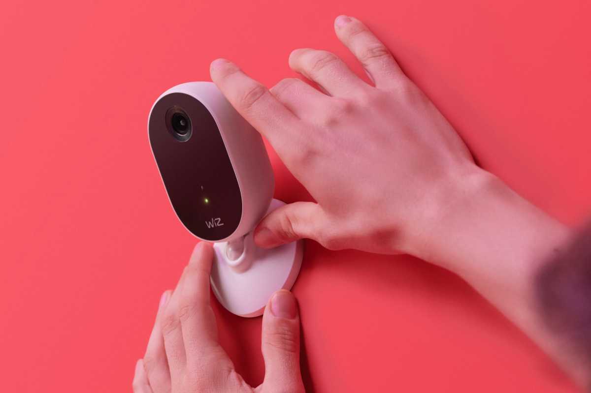 WiZ Indoor Camera mounted on wall