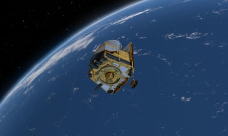 A computer-generated image issued by Esa of the Euclid space telescope.