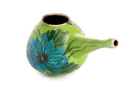 A decorated neti pot.