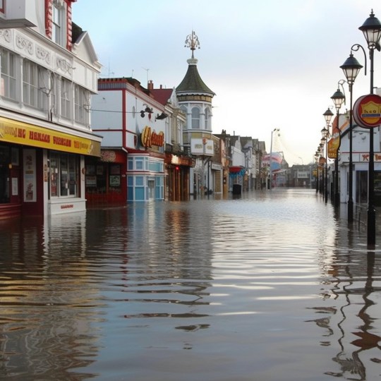 Great Yarmouth AI Reveals The Reality of Climate Change in 2100 ? AI illustrates the impact climate change could have on the world in 2100 ? 50-day-long heatwaves, disastrous wildfires and severe floods threaten the UK ? Images based on research and endorsed by experts The Eco Experts has predicted and visualised the impact of climate change by 2100, feeding expert analysis into AI platform Midjourney to show how wildfires, floods and drought will impact the UK if we fail to act. The images show how, if climate change continues at the rate it is currently at, our local landscapes, homes and iconic landmarks will be destroyed. Images are based on current rates of global warming and have been endorsed by UK climate experts. As an island, water presents some of the biggest risks for the UK. Using data from climate change non-profit Climate Central, the images show that Cambridge, Great Yarmouth, and a number of London landmarks are at risk. Don?t assume you are safe if you do not live near water, as wildfires are likely to also be a concern. In 2100, the Met Office predicts very long and very hot summer heat waves all over the UK, which will lead to wildfires occurring more frequently due to the vast green areas of the country. The damage doesn?t stop there. We can also expect to see severe coastal erosion, evacuation of homes, over-crowded hospitals and potentially the return of face masks