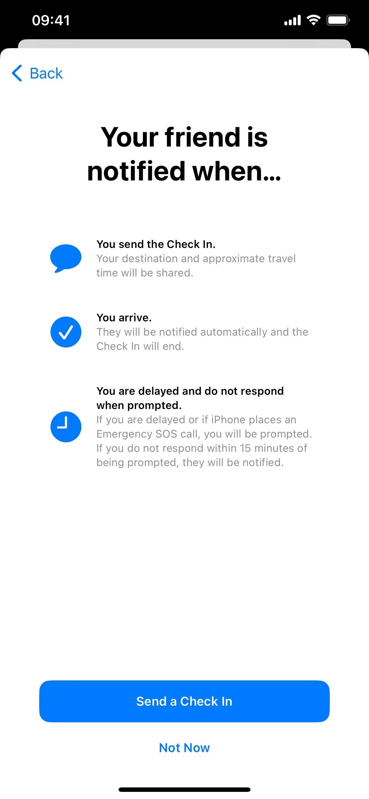 Use Your iPhone's New 'Check In' Feature to Let Contacts Know When You Arrive Safely at Your Destination