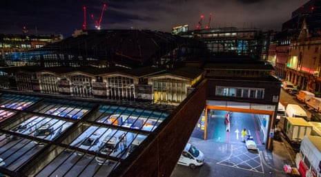 Looking down onto the Poultry market at Smithfield meat market