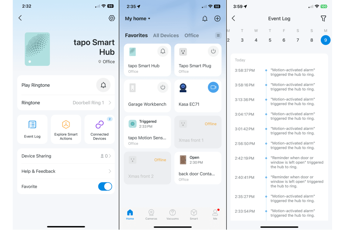 TP-Link Tapo app screenshots