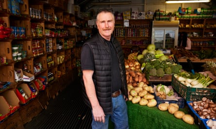 Mark McCall at the greengrocers his family has run for generations.