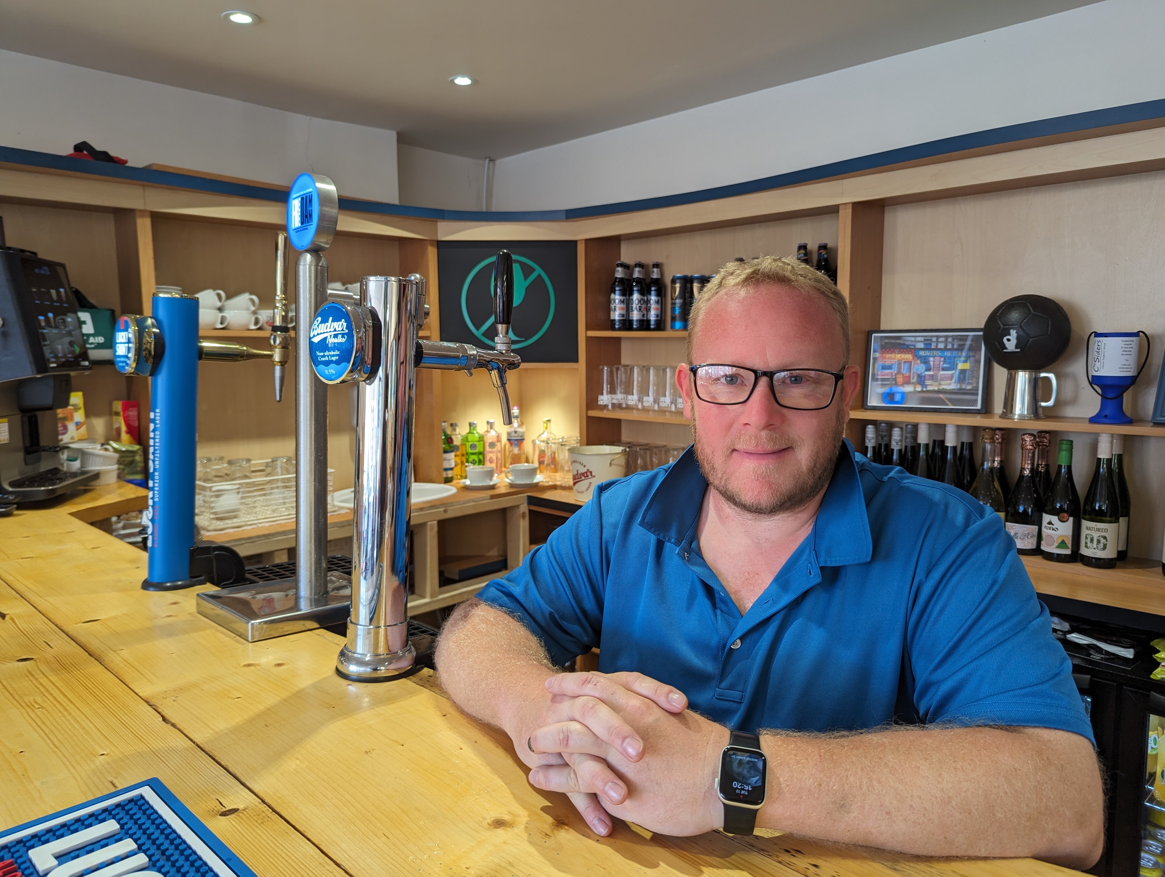 Inside the Dry Dock in Weymouth Town Centre with owner Sam Waston