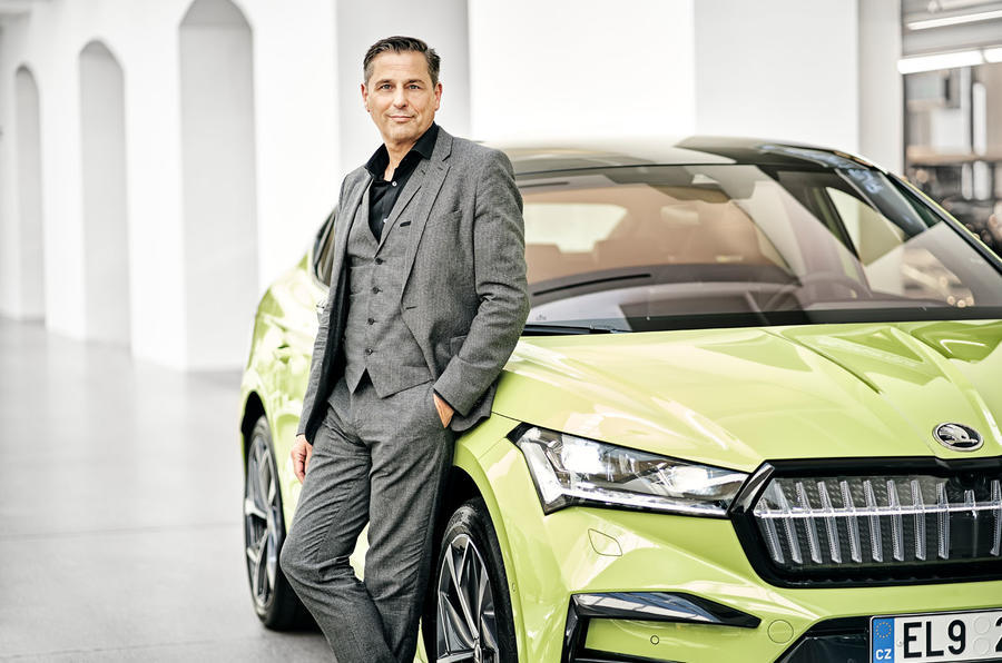 Klaus Zellmer with the Skoda Enyaq iV Coupé vRS