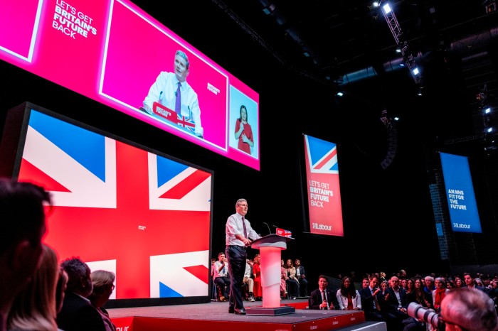 Labour leader Keir Starmer make his keynote speech at the Labour Party conference in Liverpool 