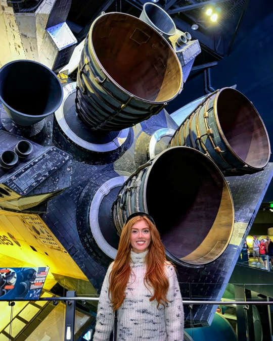 Jessica touring the Kennedy Space Center