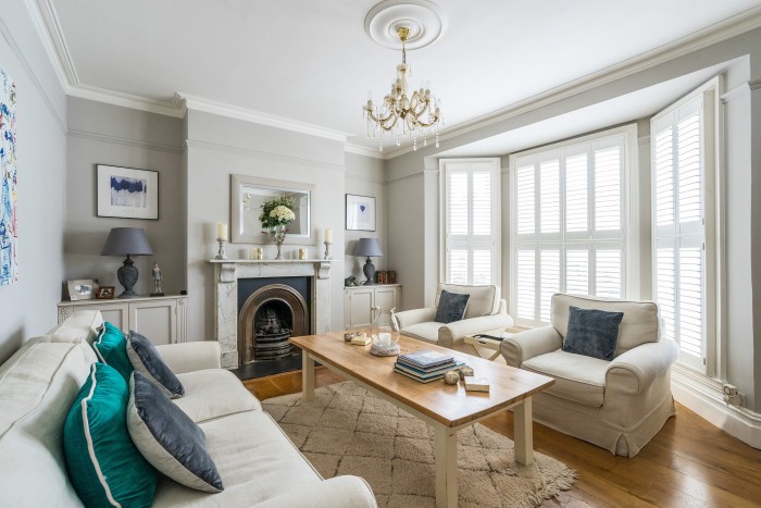 The living room of a town house 