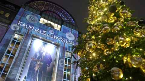 Front of iconic Berlin department store KaDeWe, part owned by Signa Group